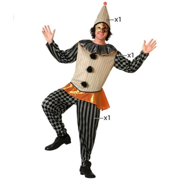 Maskeraddräkt vuxna Harlekinfigur - XS
