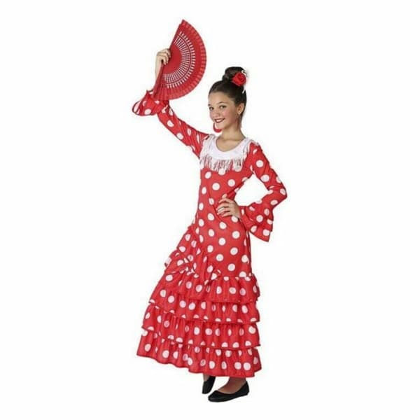 Kostume til børn Sevillana danser Rød - 3-4 år