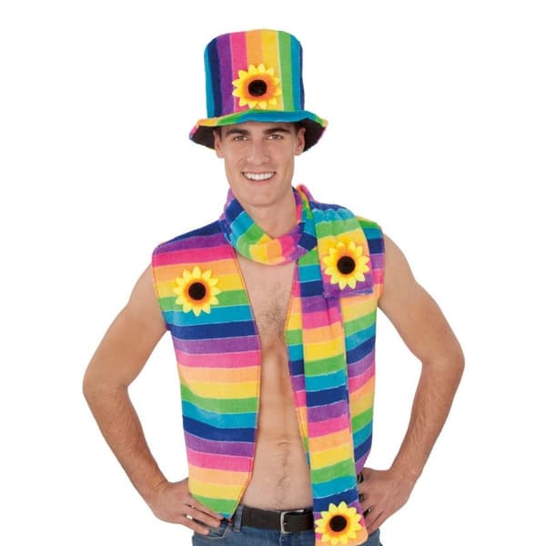 Kostume til voksne My Other Me Rainbow  Multifarvet Vest Størrelse 54