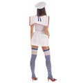 Miniatyrbillede 2 af 2: Kostume til voksne Matros kvinde 4 Dele - M