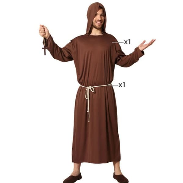Kostume til voksne Multifarvet Munk - M/L