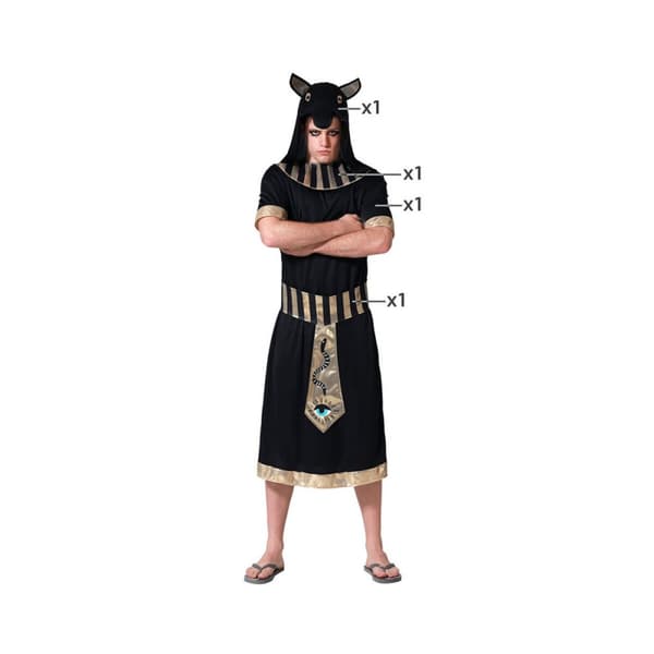 Kostume til voksne Sort Egyptisk mand - XS/S