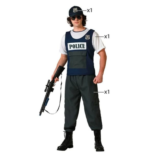 Kostume til voksne Politimand - XL
