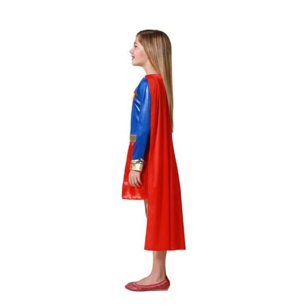 Kryptonisk hjälteutklädnad - ATOSA - 7-9 år - Flerfärgad - Klänning och cape - Licens Superman