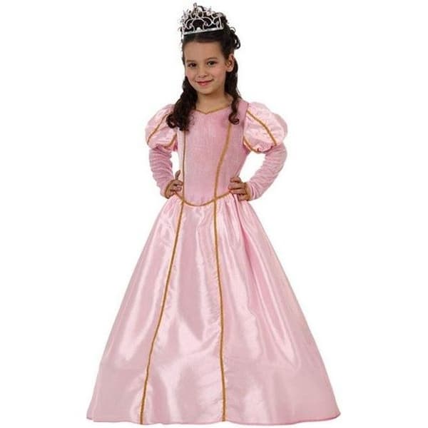 Prinsessdräkt - Rosa - Barn - Flicka - 7 till 9 år gammal - Sammets- och tygimitation