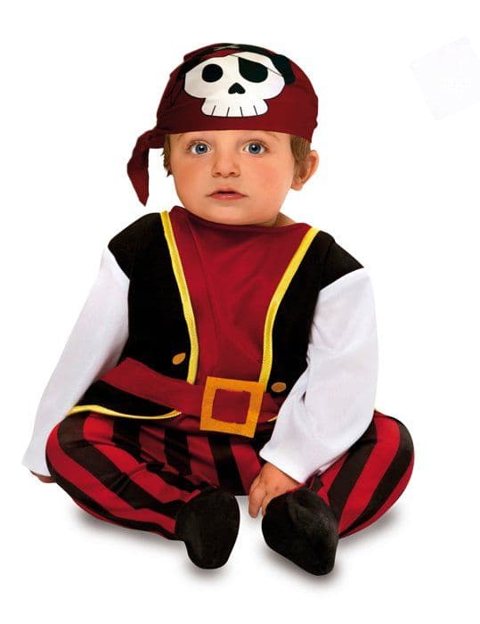 Piratdräkt för pojke - Storlek 7-12 månader - Concinnatis - Jumpsuit och huvudduk