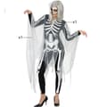 Miniatyrbild 3 av 4: XL Skeleton Costume - Dam - Svart - Polyester