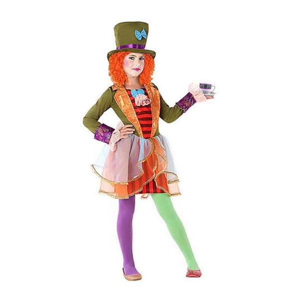 Kostume til børn Gal hattemager kvinde (2 Pcs) - 3-4 år