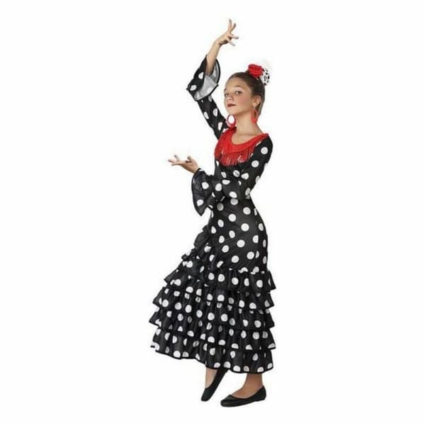 Kostume til børn Sevillana danser Sort - 3-4 år