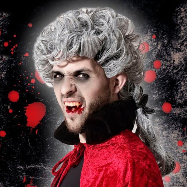 Paryk til Halloween Grå