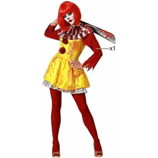 Maskeraddräkt vuxna Blodig clown Kvinna - M/L