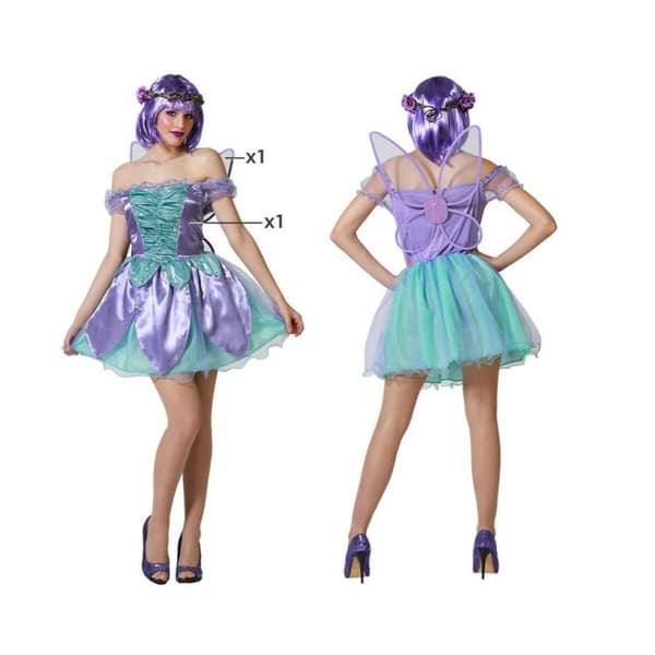 Maskeraddräkt vuxna Violett Fe - XL