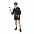 Miniatyrbild 3 av 4: Maskeraddräkt vuxna Polis 4 Delar Kort Svart - M