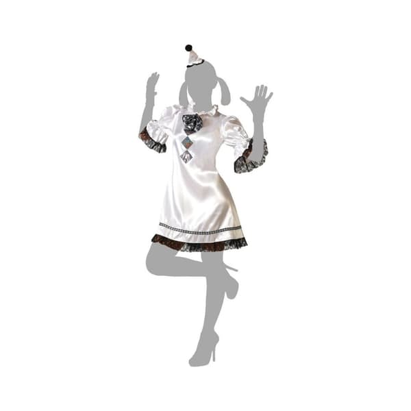 Maskeraddräkt vuxna Vit Clown - XL