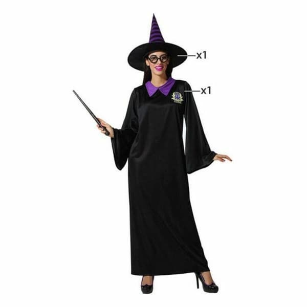 Kostume til voksne Sort Fantasi (2 Dele) - XL