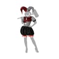 Miniatyrbillede 6 af 8: Kostume til voksne Harlekin XS/S