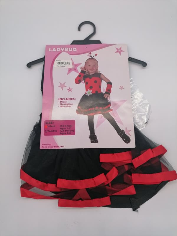 Spooktacular Costume For Children Ladybug Size 1 To 2 Years (80-92cm