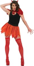 Miniatyrbild 6 av 11: Devil Tutu Costume Set - (Adult Female) One Size Tutu Cape and Headband
