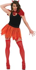 Miniatyrbild 2 av 11: Devil Tutu Costume Set - (Adult Female) One Size Tutu Cape and Headband