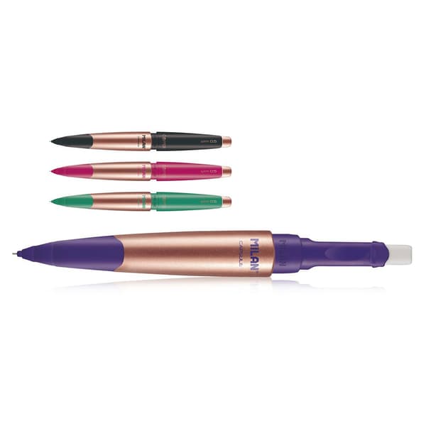 Milan Display Box 20 Capsule Slim Copper Capsule Slim Copper Mekaniska Pennor 0.5 Mm Guld