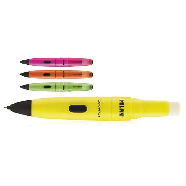 Milan Udstillingsboks 20 Compact Fluo Compact Fluo Mekaniske Blyanter 0.9 Mm Leads Flerfarvet