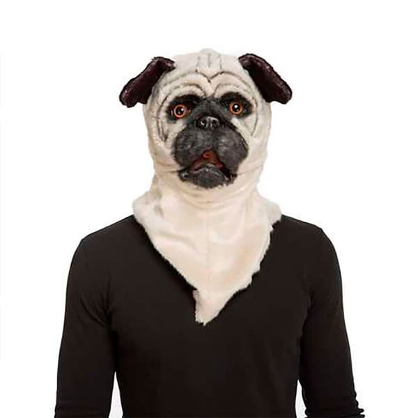 Viving Costumes Med Jaw Mobile Maske Bulldog Brun