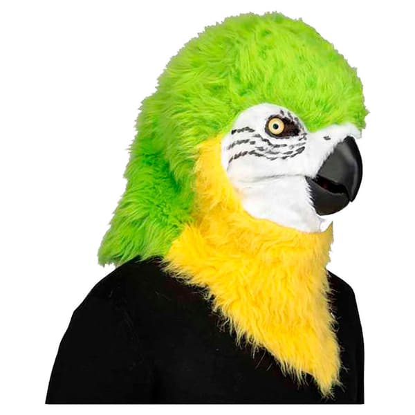 Viving Costumes Med Jaw Mobile Maske Loro Gul
