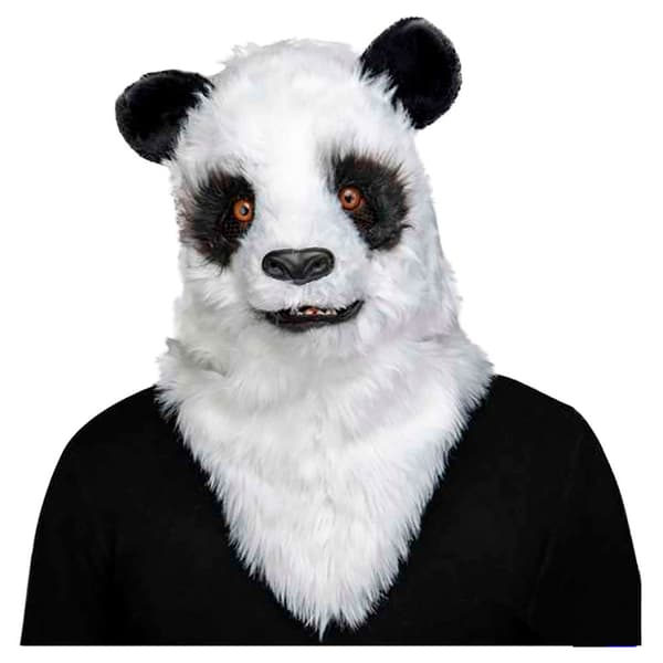 Viving Costumes Med Jaw Mobile Maske Panda Sort