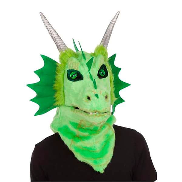Viving Costumes Med Jaw Mobile Dragon Mask Grönt