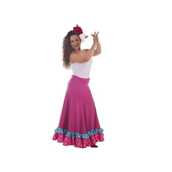 Creaciones Llopis Sevillian Nederdel Dansebrug Fuxia Rosa M