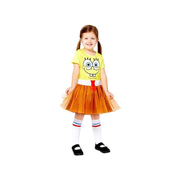 Liragram Sponbob Klädd Flicka Custom Gul 8-10 Years