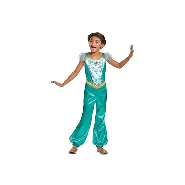 Liragram Pige Custom Disney Princess Jasmin Classic Grøn 3-4 Years