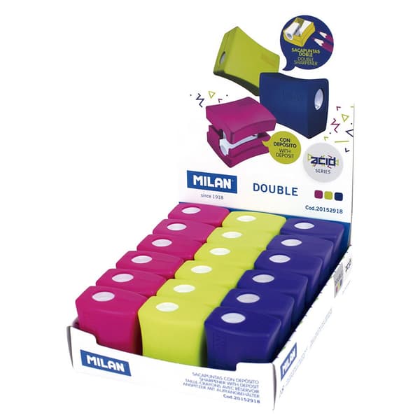Milan Display Box 18 Double Slipare Double Acid-serien Durchsichtig