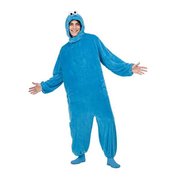 Viving Costumes Basic Cookie Monster Custom Blå S