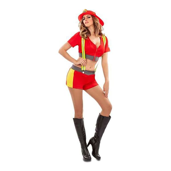 Viving Costumes Bomberkvinna Custom Röd S