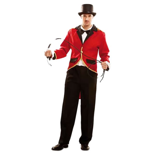 Viving Costumes Gold Circus Presenter Man Custom Rød M-L
