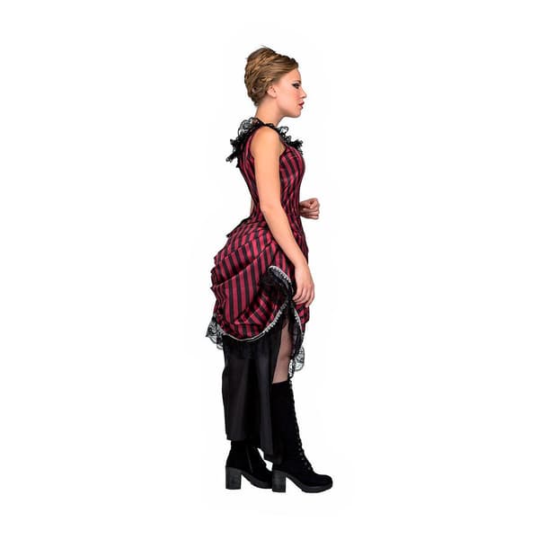 Viving Costumes Flicka Kvinna Custom Saloon Rosa M-L