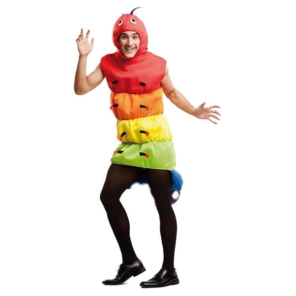Viving Costumes Worm Man Custom Monivärinen M-L
