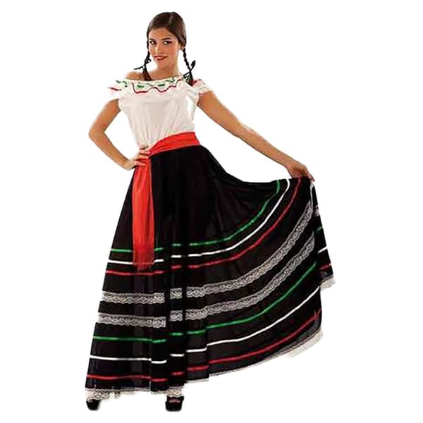 Viving Costumes Mexicansk Kvinde Brugerdefineret Flerfarvet S