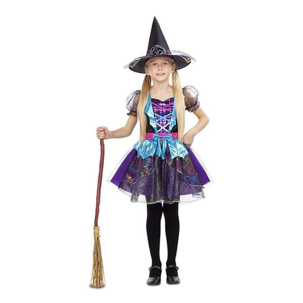 Viving Costumes Witch With Flashes Tyttö Custom Monivärinen 10-12 Years