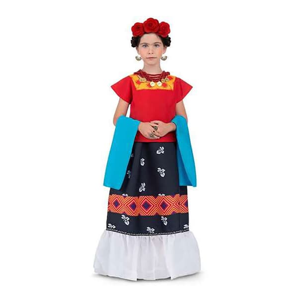 Viving Costumes Tyttö Custom Frida Kahlo Monivärinen 5-6 Years