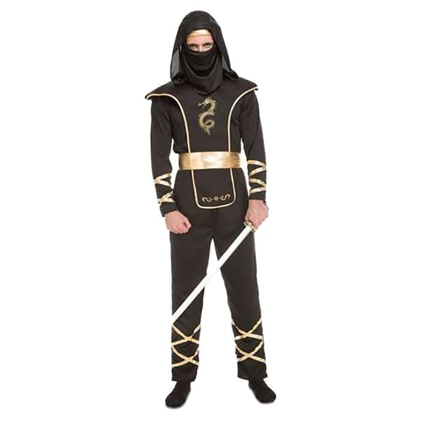 Viving Costumes Mand Custom Black Ninja Sort XS