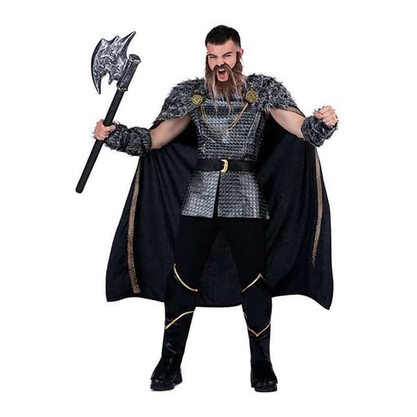 Viving Costumes Tunika Hovedfrakkestøvler Og Manguitos Man Custom Vikingo Sort S