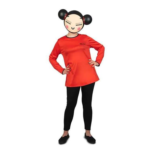 Viving Costumes Med En Anpassad Mask Pucca Orange M-L