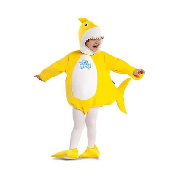 Viving Costumes Shark Baby Custom Gul 3-4 Years