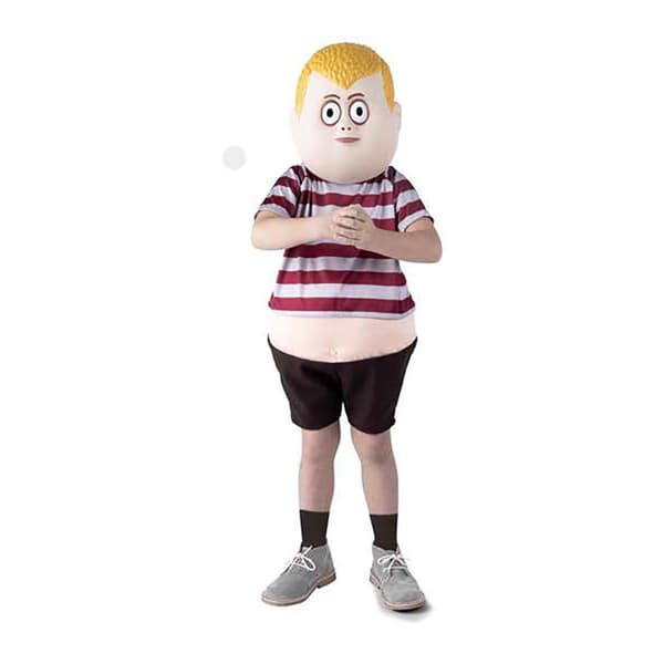 Viving Costumes Bukser. T-shirt Med Mave Og Maske Junior Custom Pugsley Addams Rosa 5-6 Years