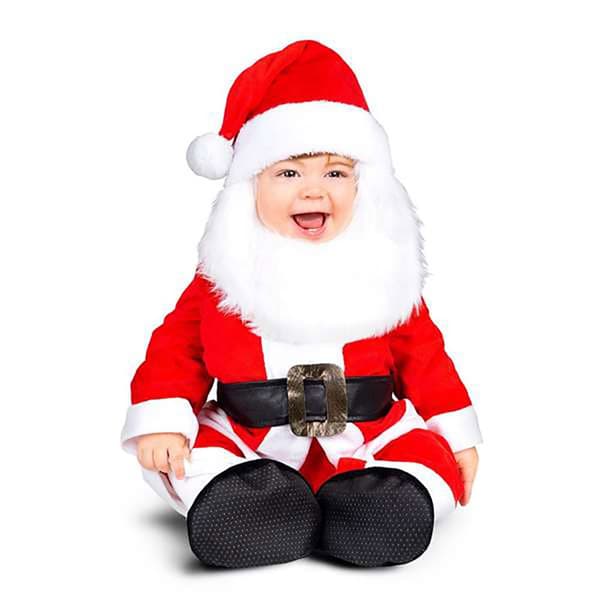 Viving Costumes Med Skæg Og Lyd Junior Custom Santa Rød 7-12 Months