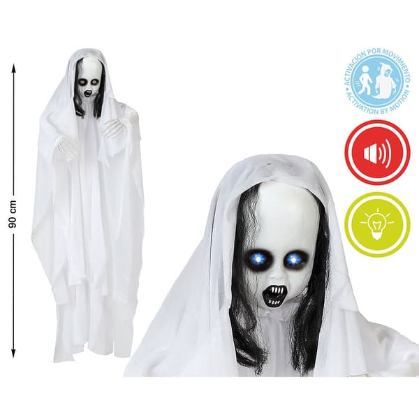 Atosa Ghoassortedpendant Lys/lyd Kostume Vedhæng 90 Cm Hvid
