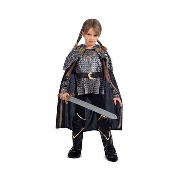 Viving Costumes Lady Viking Med Tunikalager Och Cover Boots Kostym Manguitos  5-6 Years