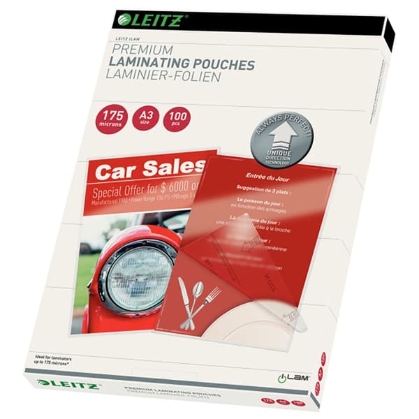 Leitz Microns Lamineringspåsar A3 175 100 Enheter